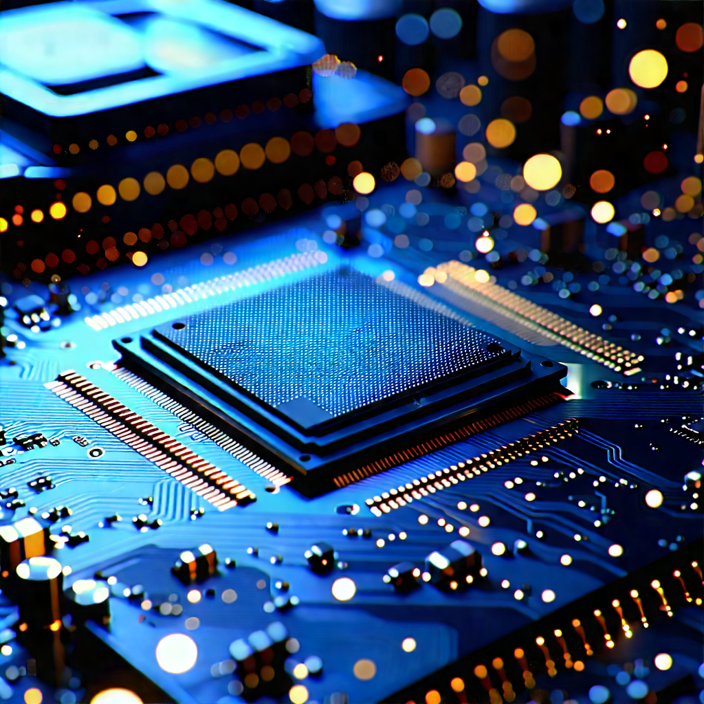 Close-up of microprocessor