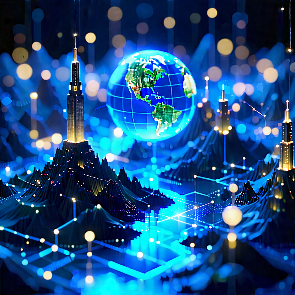 Blockchain Network Visualization With Image, There