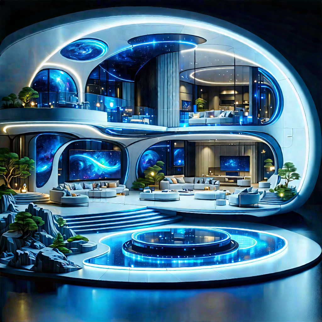 Futuristic Smart Home With Image, There