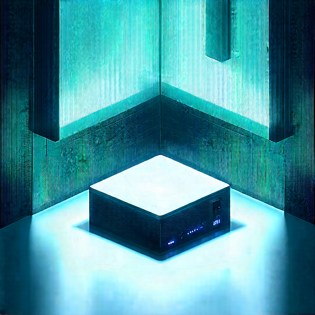 Futuristic Tech Startup Office With Small, Square-shaped