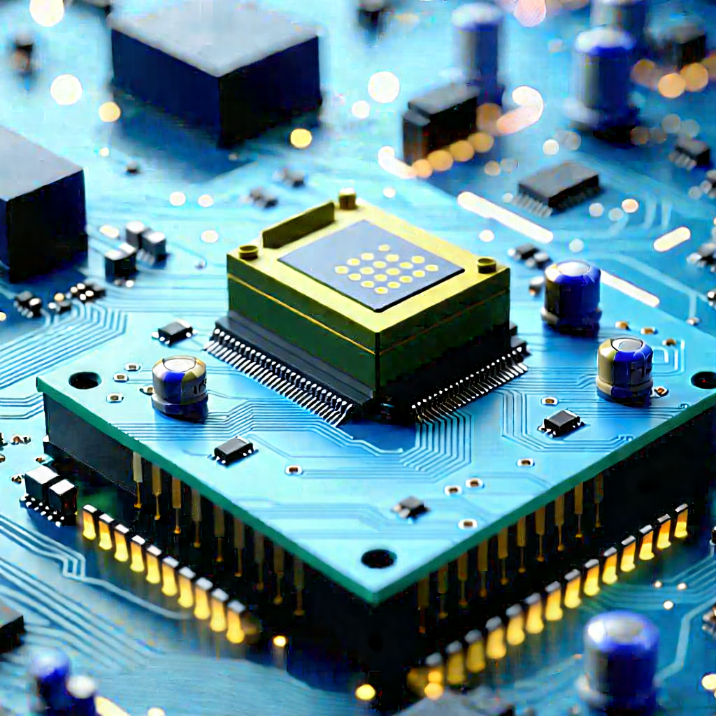 Close-up of electronic circuit