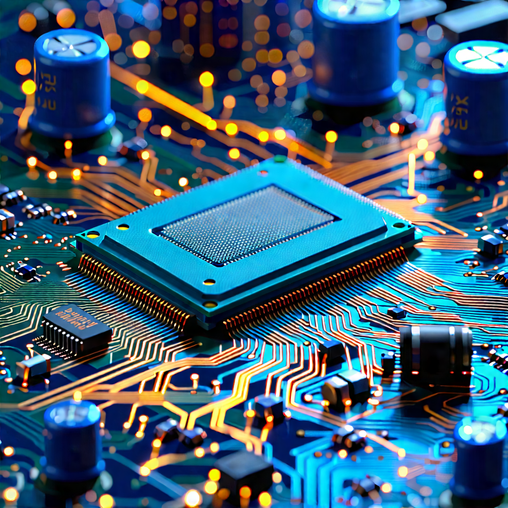 Close-up of electronic circuit