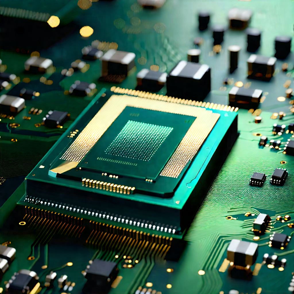 Close-up of microprocessor