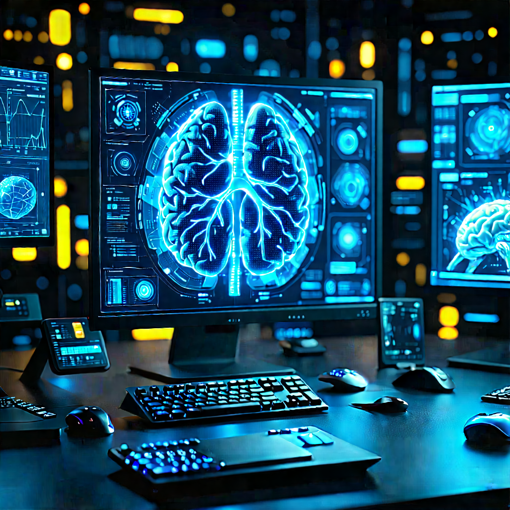 Healthcare Technology In Tech Office With Computer Desk