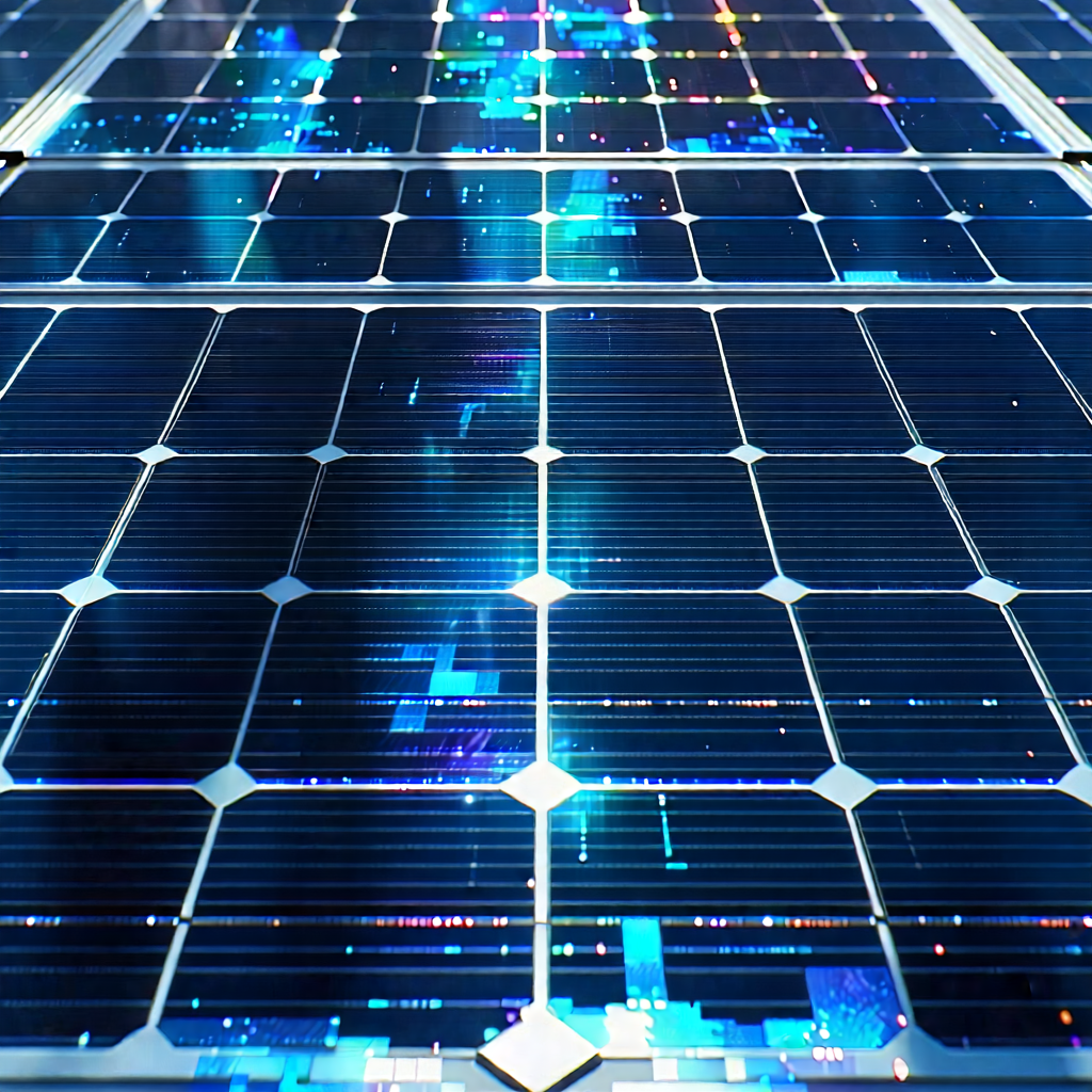 Solar panel with holographic projection