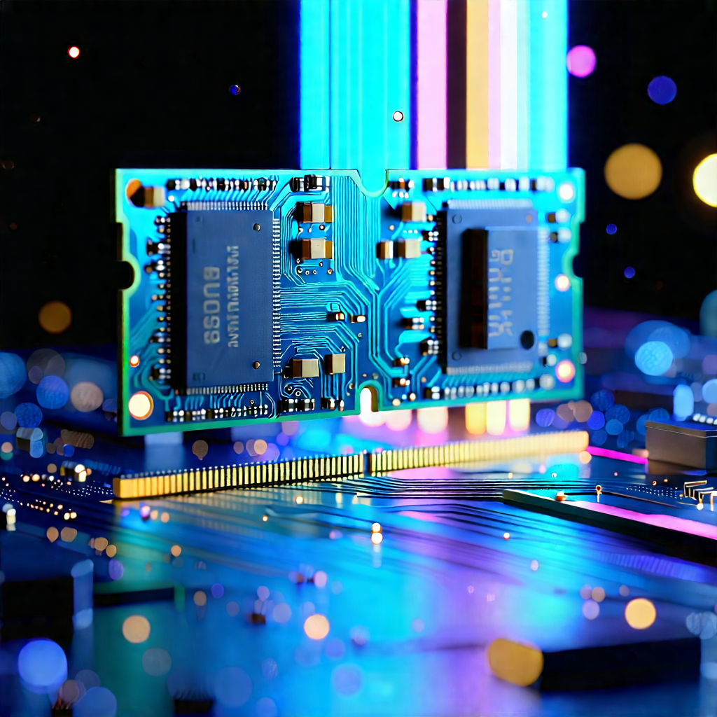 Close-up Of Memory Module With Close-up Computer