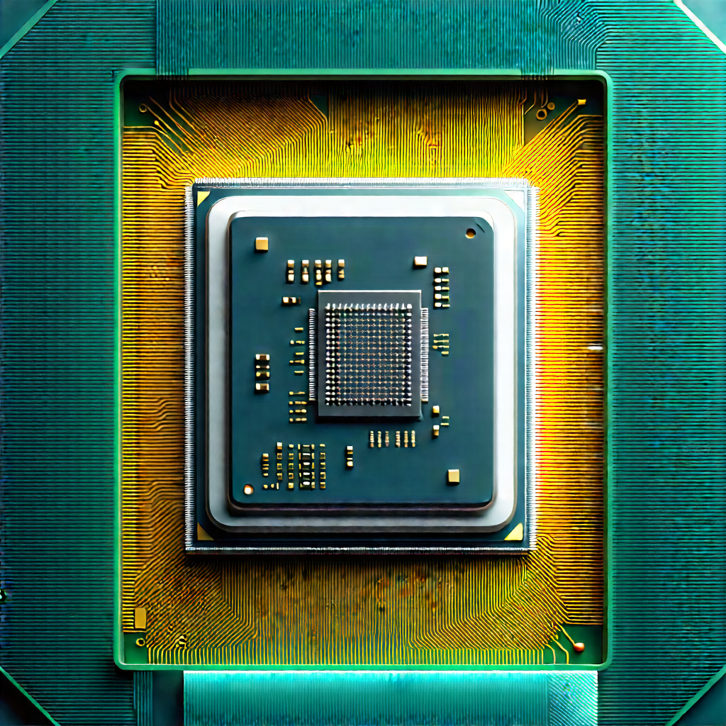 Close-up of microprocessor