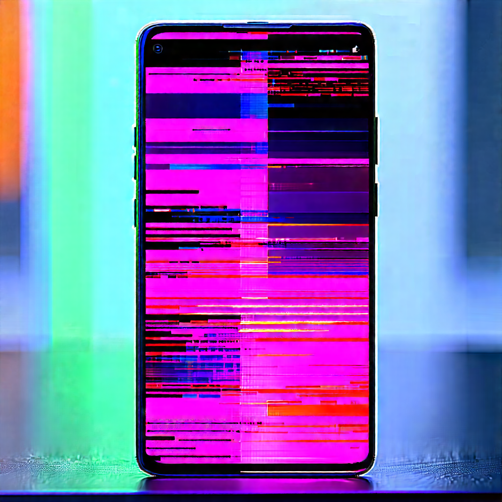 Smartphone With User Interface With Purple Black