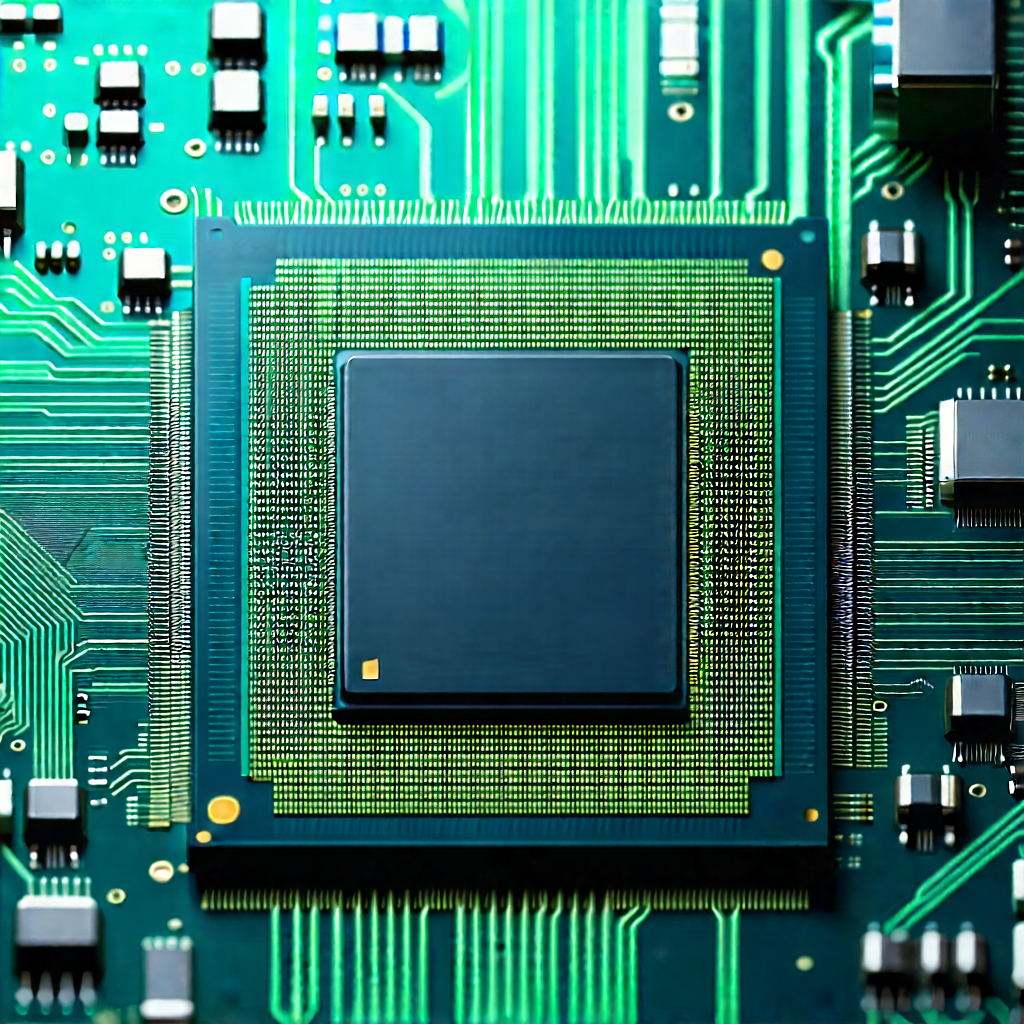 Close-up of microprocessor