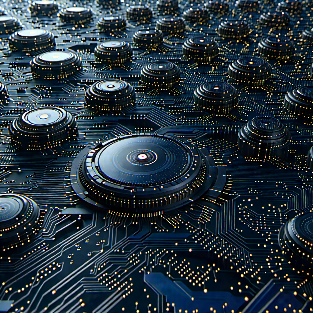 Close-up of sensor array