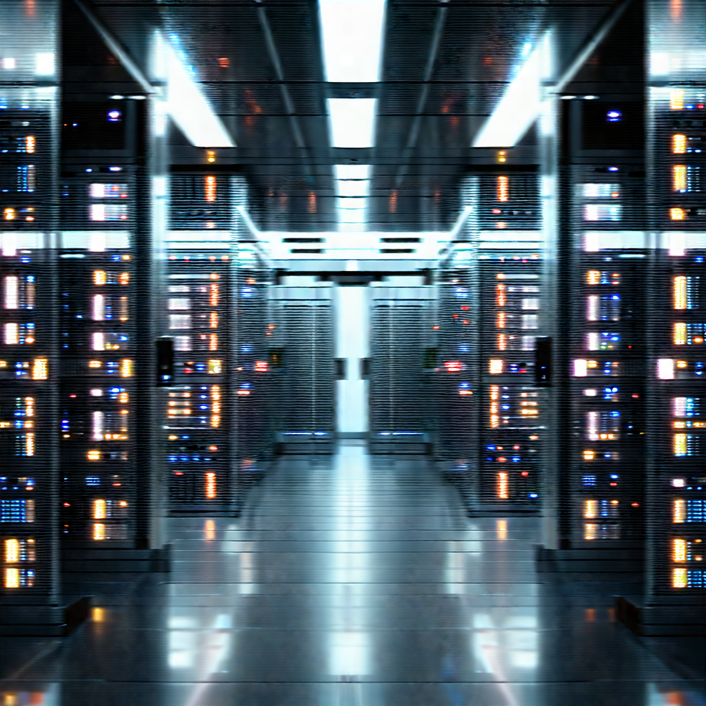 Futuristic Server Room With Image, There