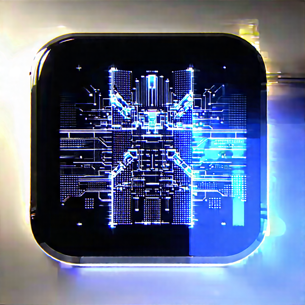 Smartphone with glowing screen