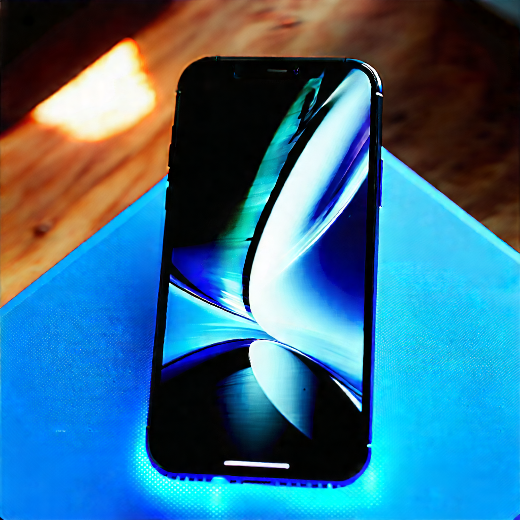 Smartphone With Digital Artwork With Black Iphone