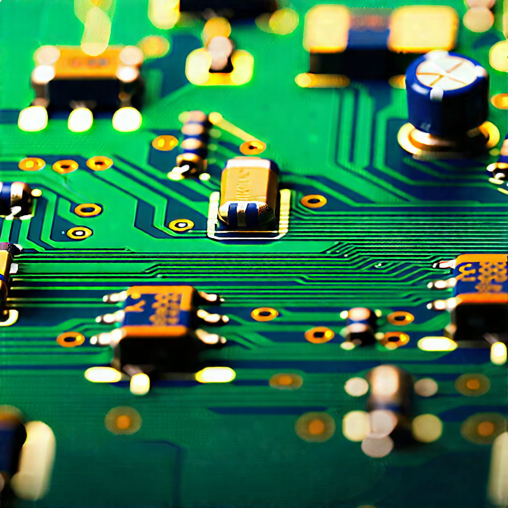 Close-up of electronic circuit