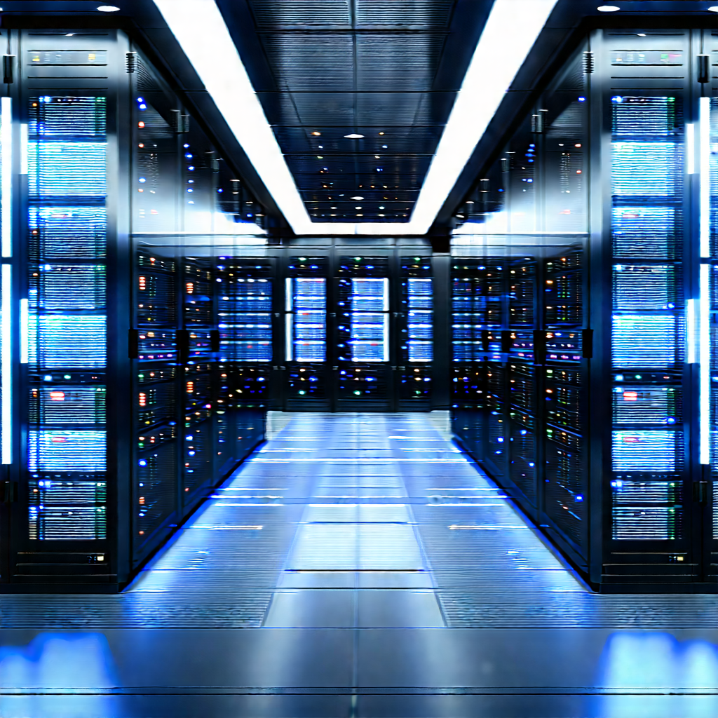 Futuristic Server Room With Image, There