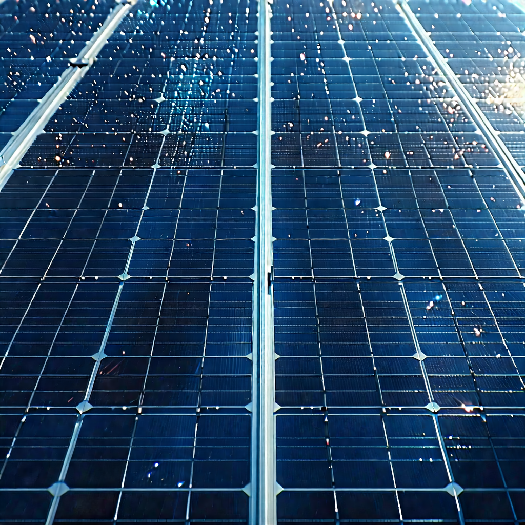 Solar Panel With Digital Particles With Large Solar