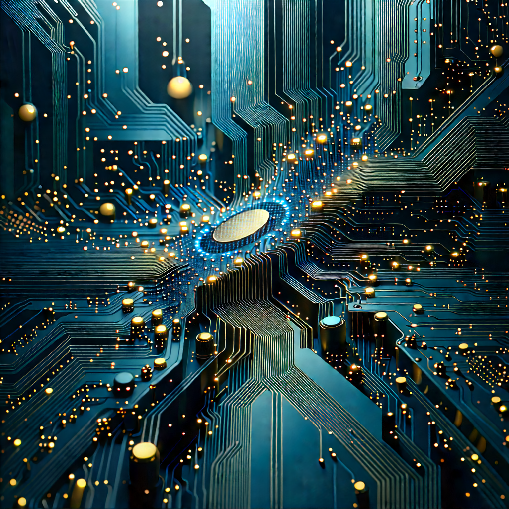 Circuit board with digital particles