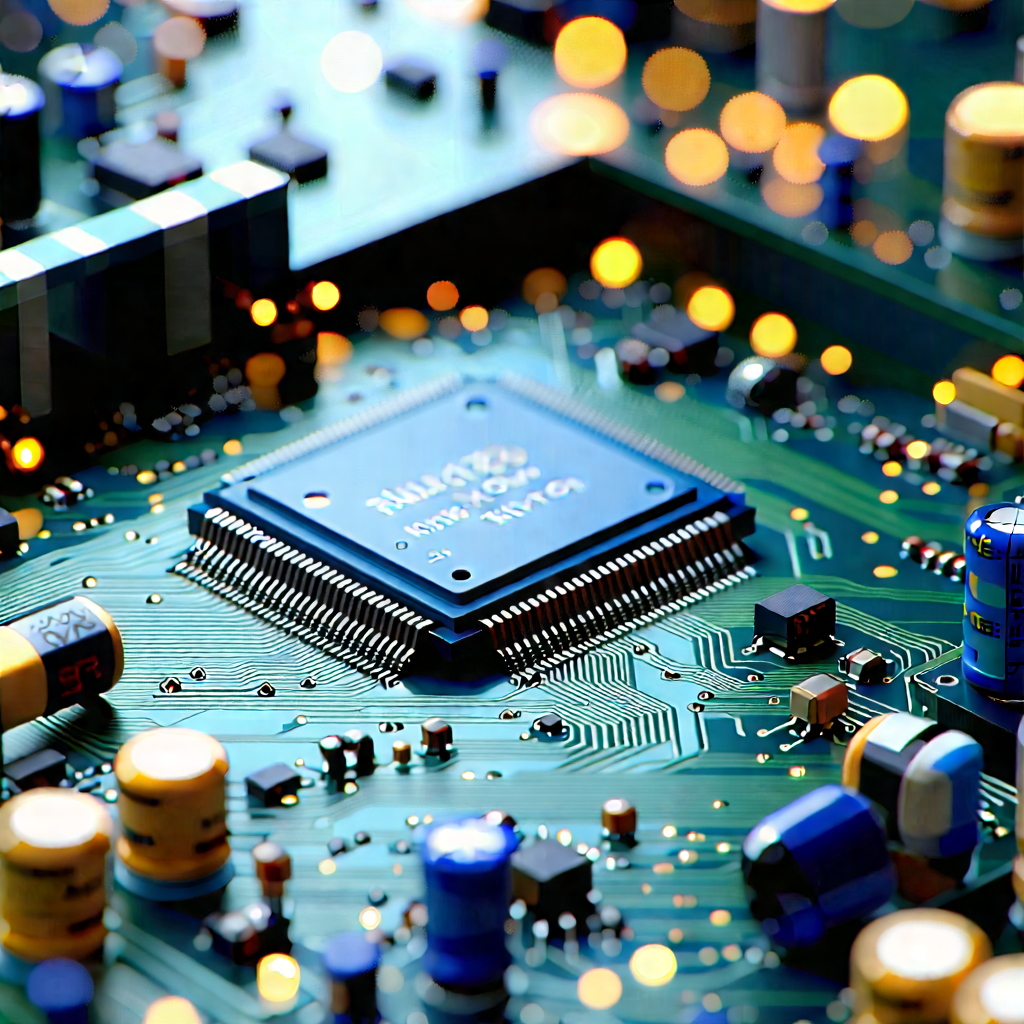 Close-up of electronic circuit