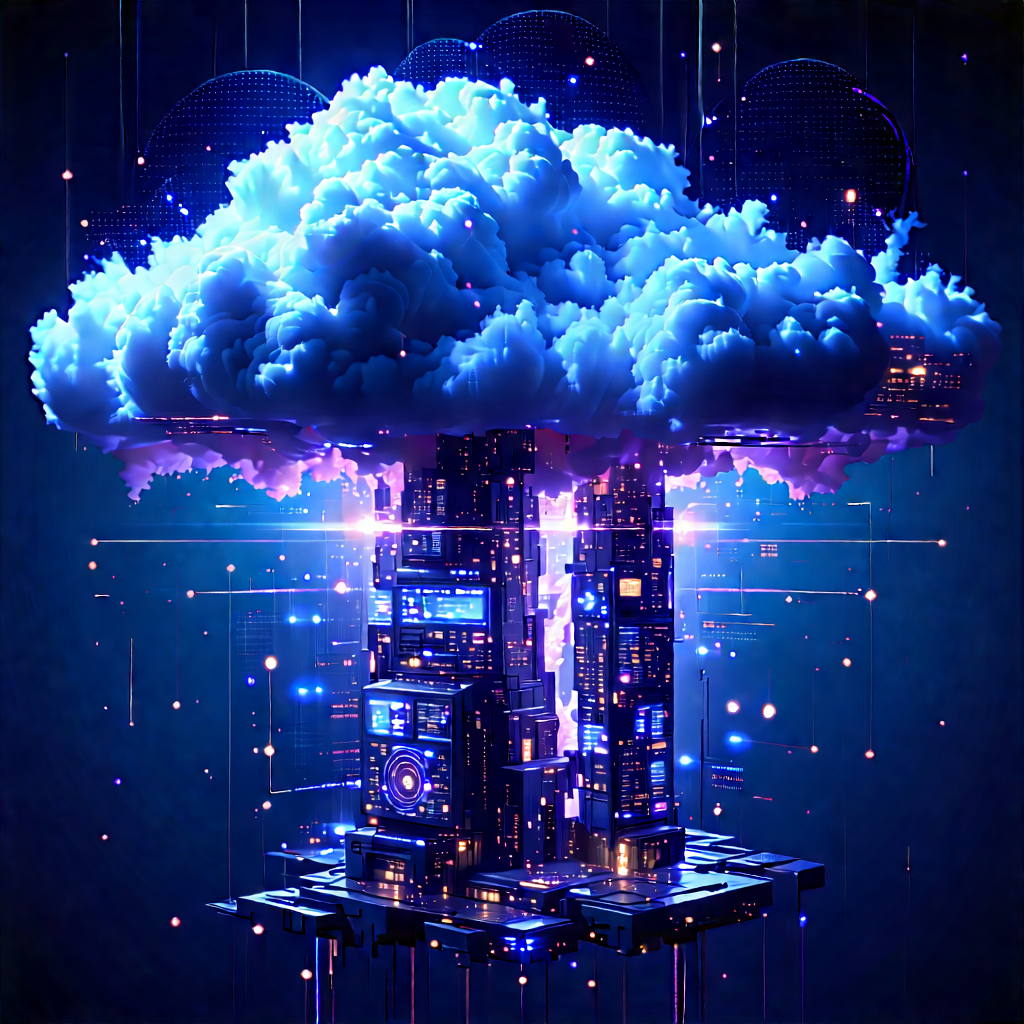 Cloud Computing Visualization With Large Blue
