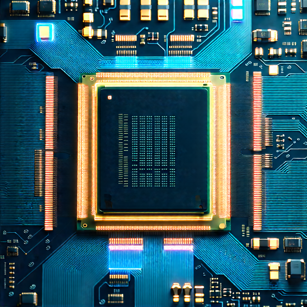Close-up of microprocessor