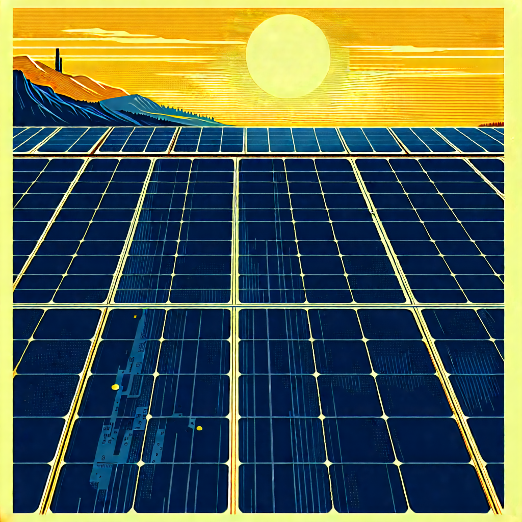 Solar Panel With Data Streams With Large Solar