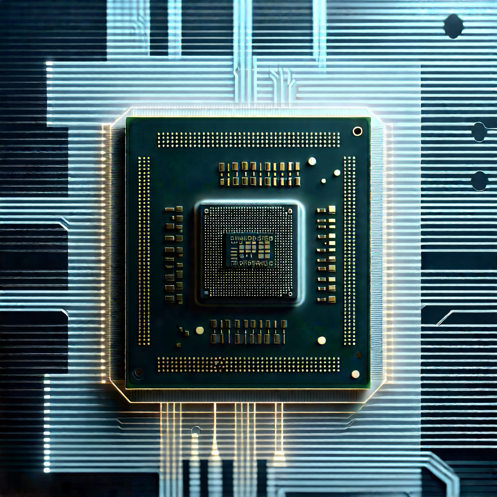 Close-up of microprocessor