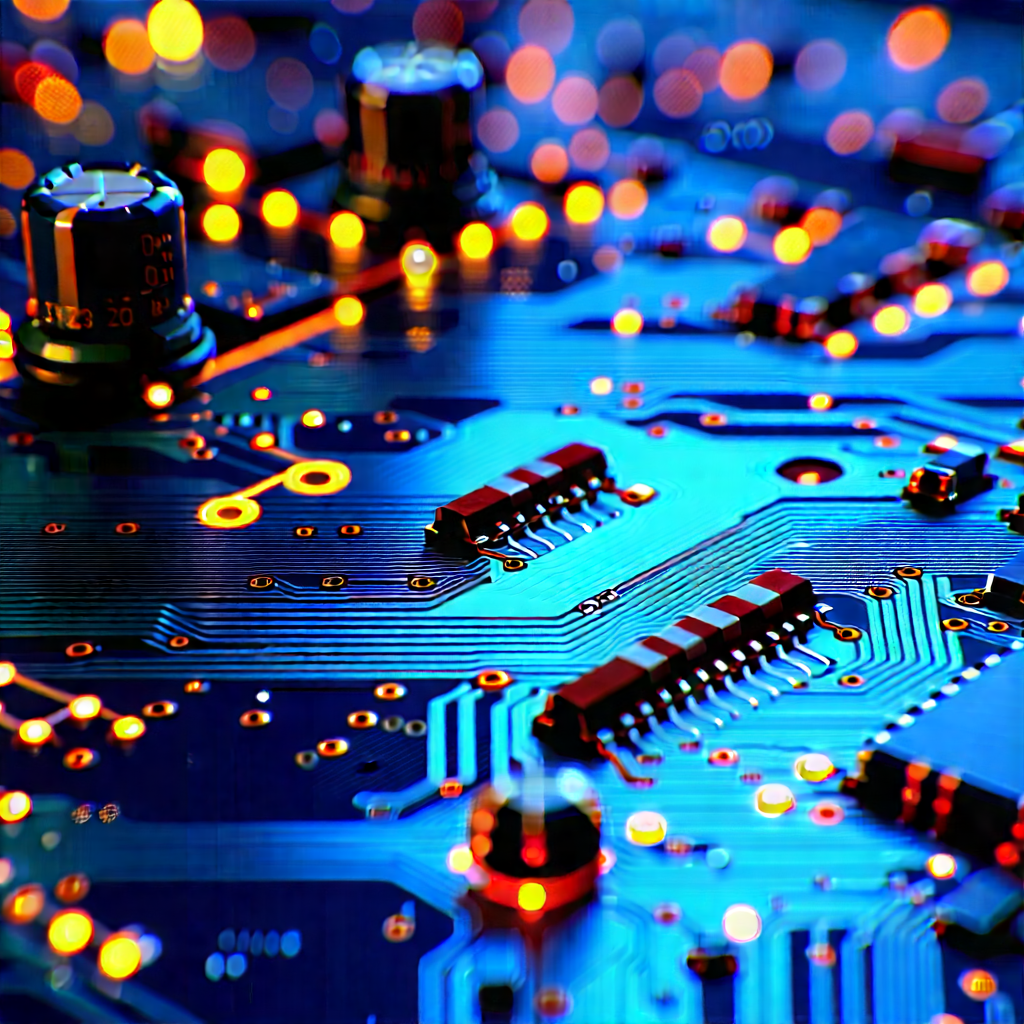 Close-up of electronic circuit