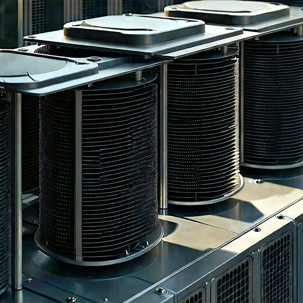 Close-up of cooling system