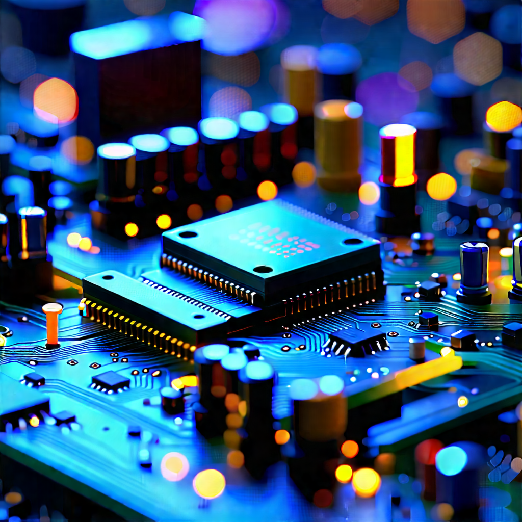 Close-up of electronic circuit