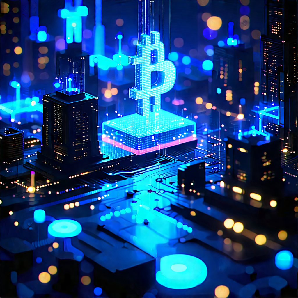 Blockchain Network Visualization With Image, There