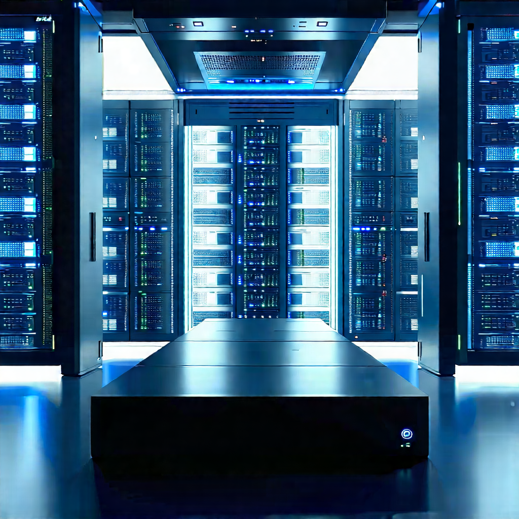 (futuristic:1.27) server room