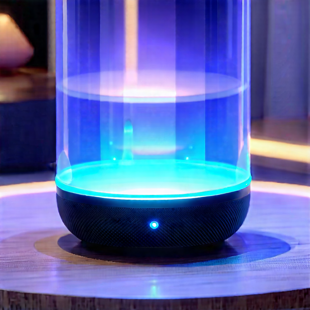 Smart Home (device:1.2) With Glowing Screen With Blue Black