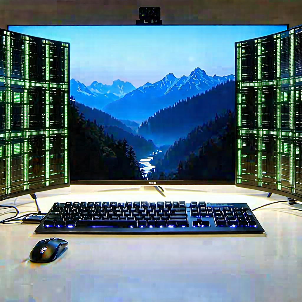 Entertainment Technology In Research Center With Computer Monitor