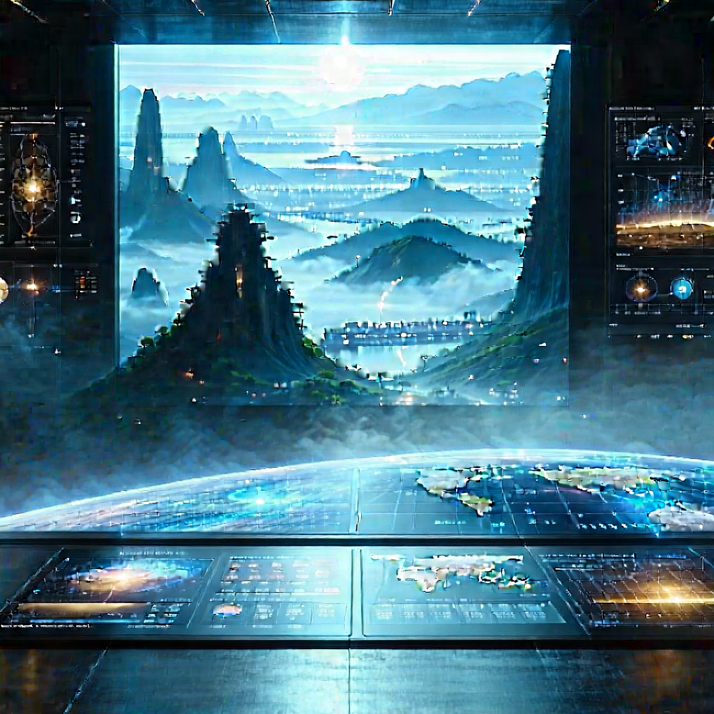 Entertainment Technology In Research Center With Large Screen
