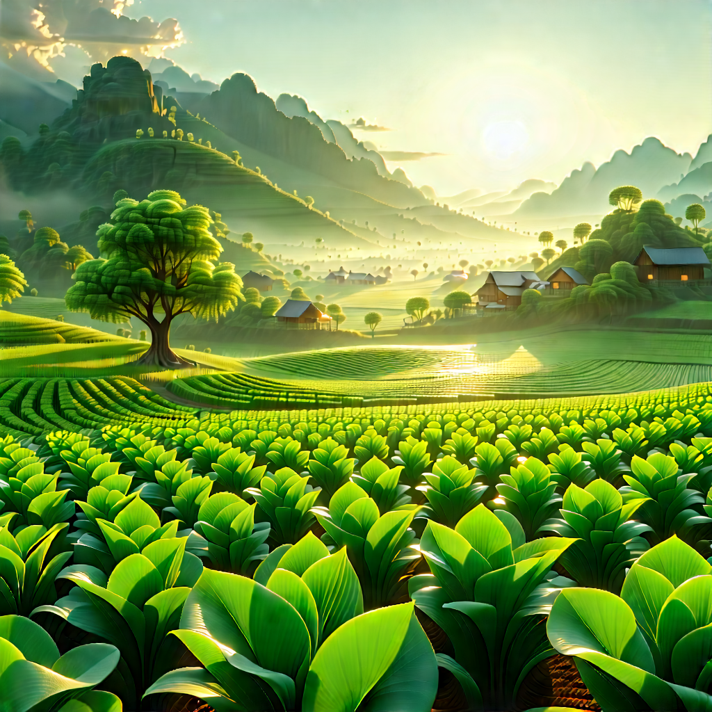 Agricultural Technology In Tech Office With Painting Lush