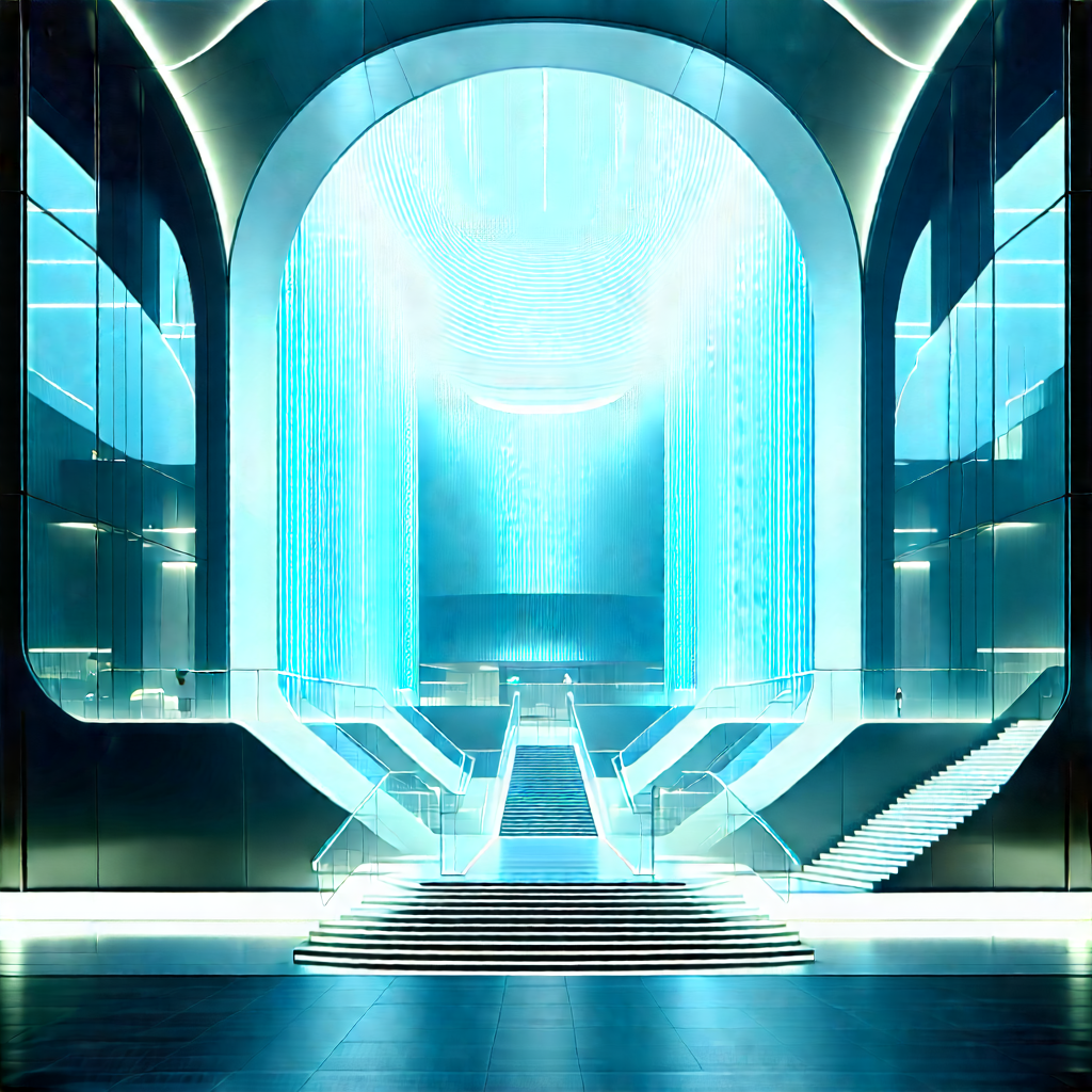 Futuristic innovation hub