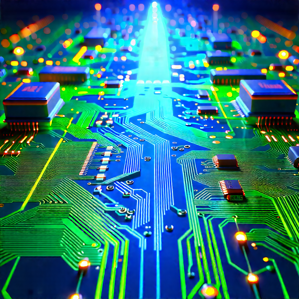 Circuit board with data streams