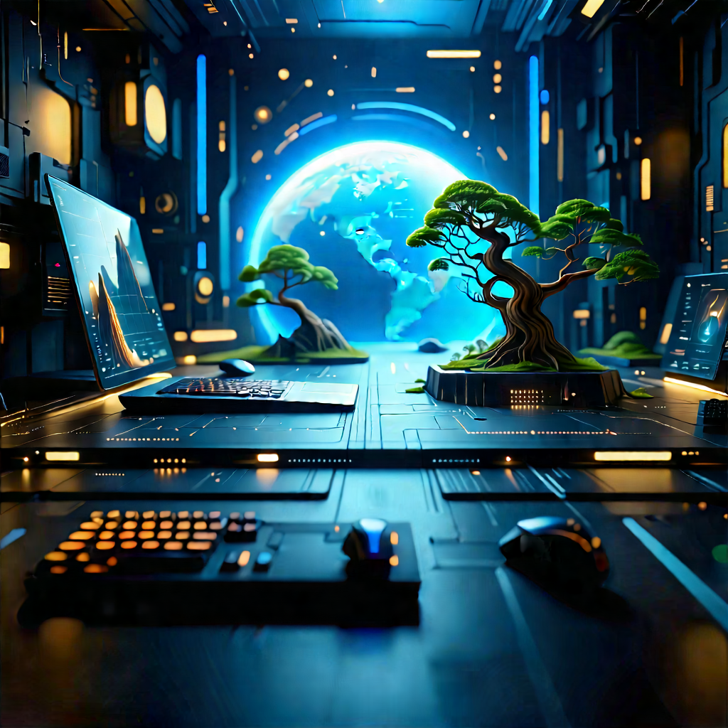 Educational Technology In Tech Office With Image, There