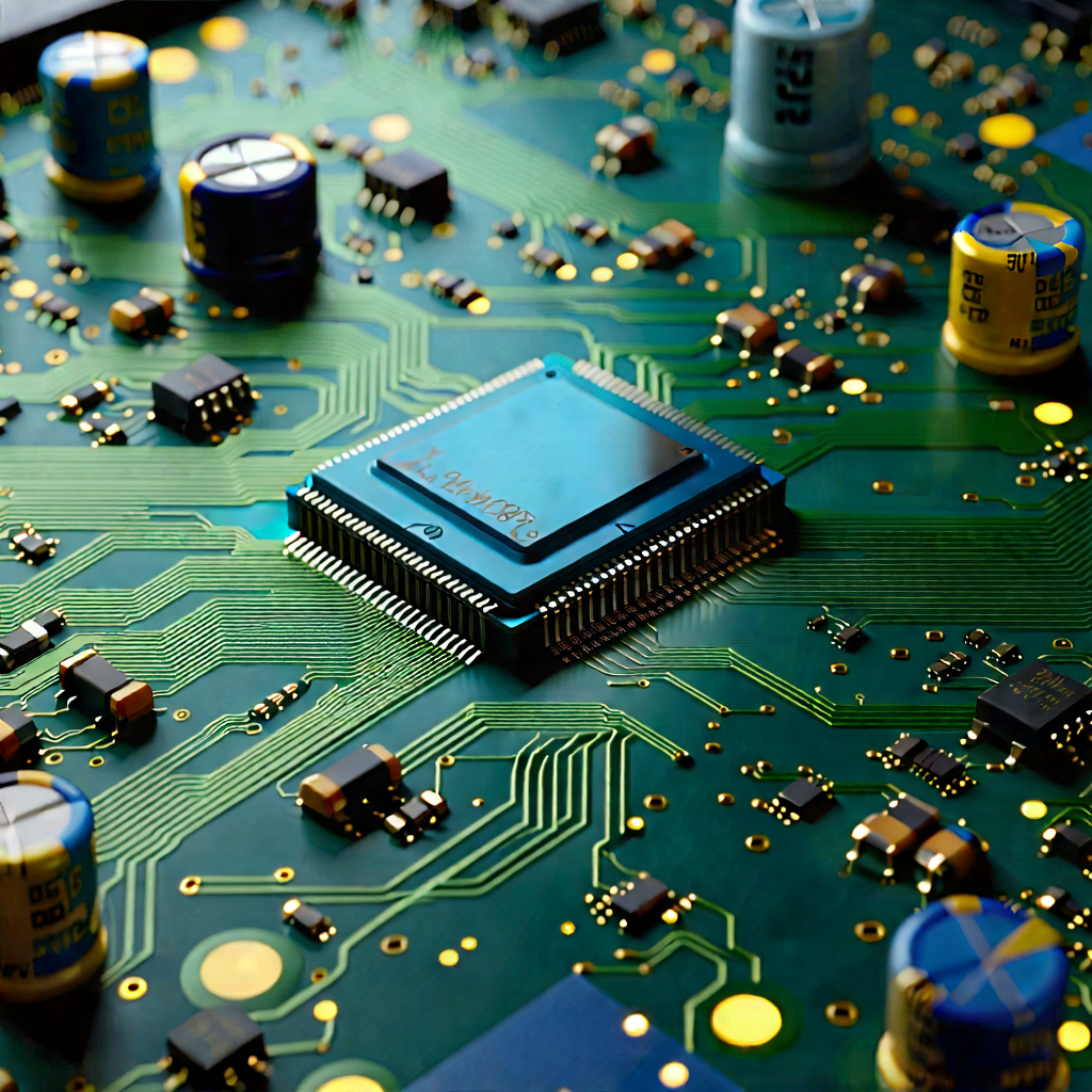 Close-up of electronic circuit