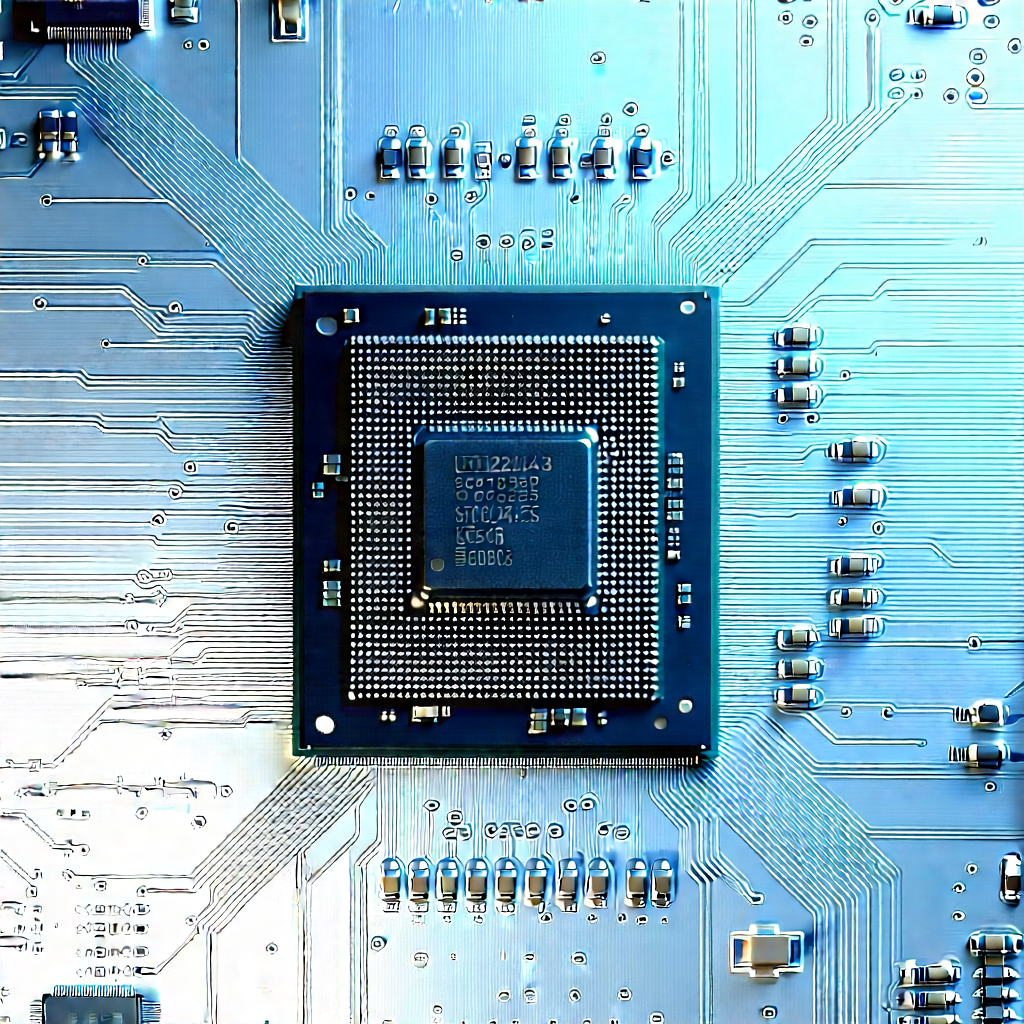 Close-up of microprocessor