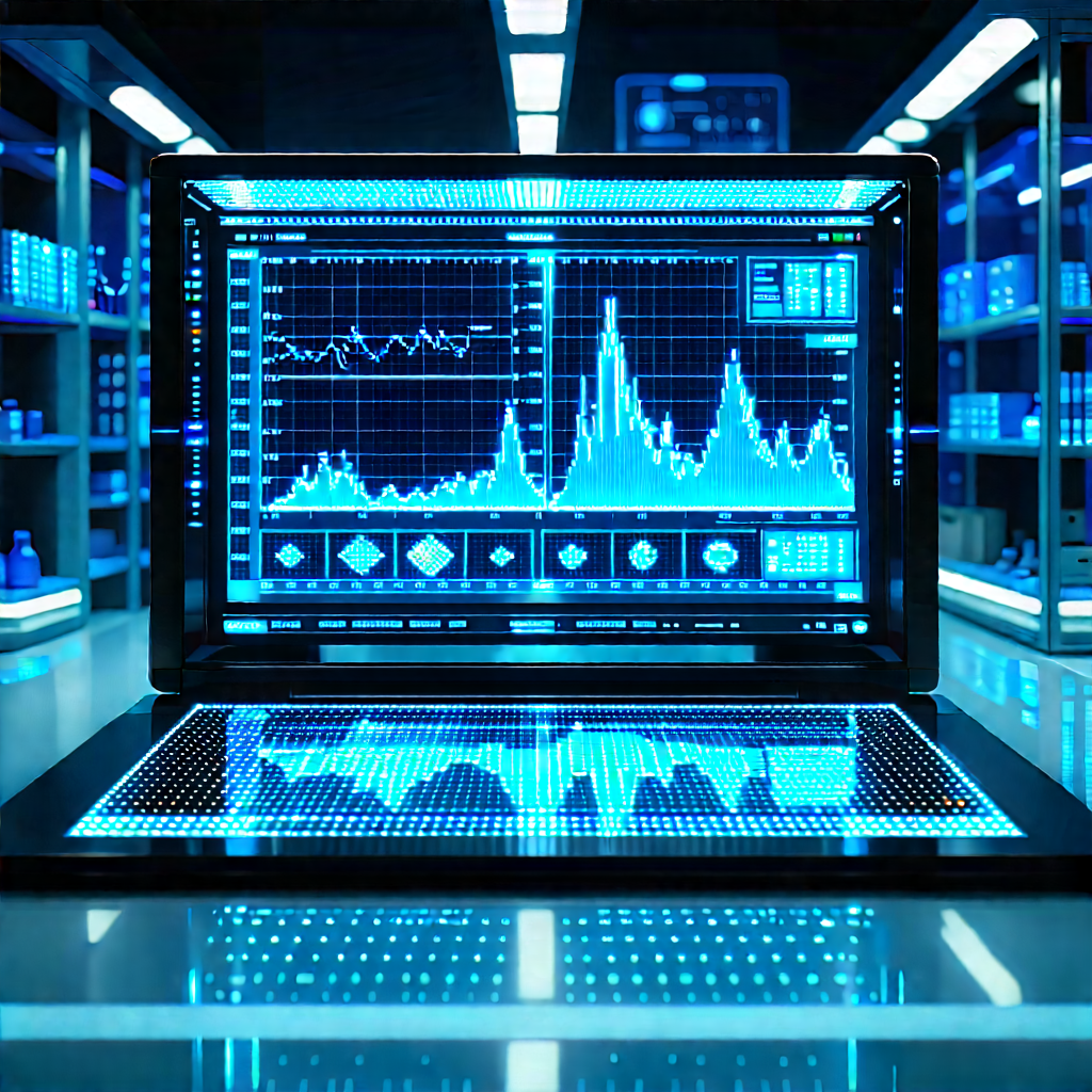 Healthcare Technology In Research Center With Laptop Computer
