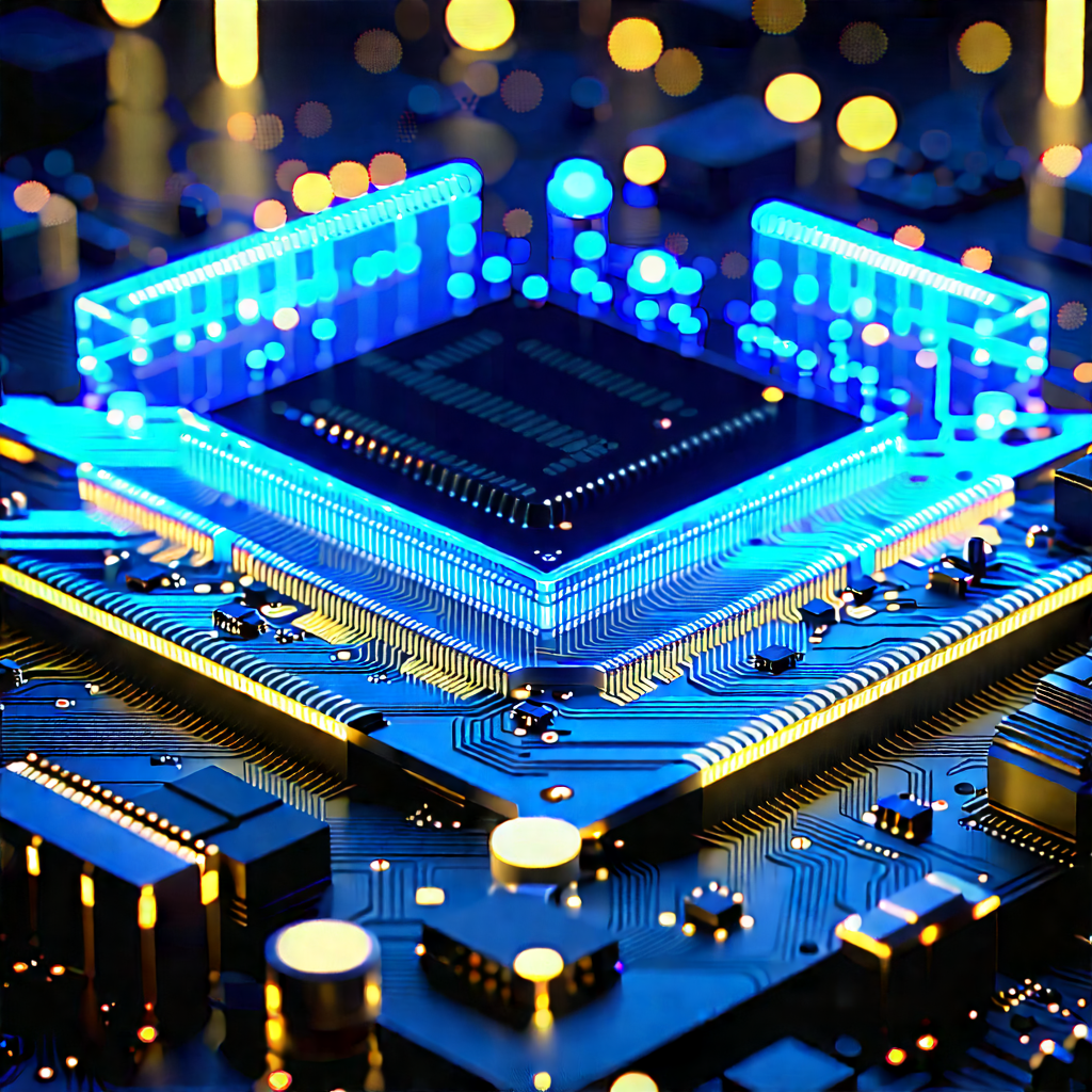 Close-up of electronic circuit