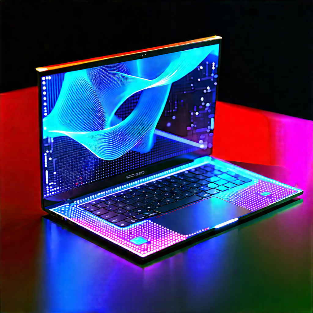 Laptop With Holographic Display With Laptop Computer