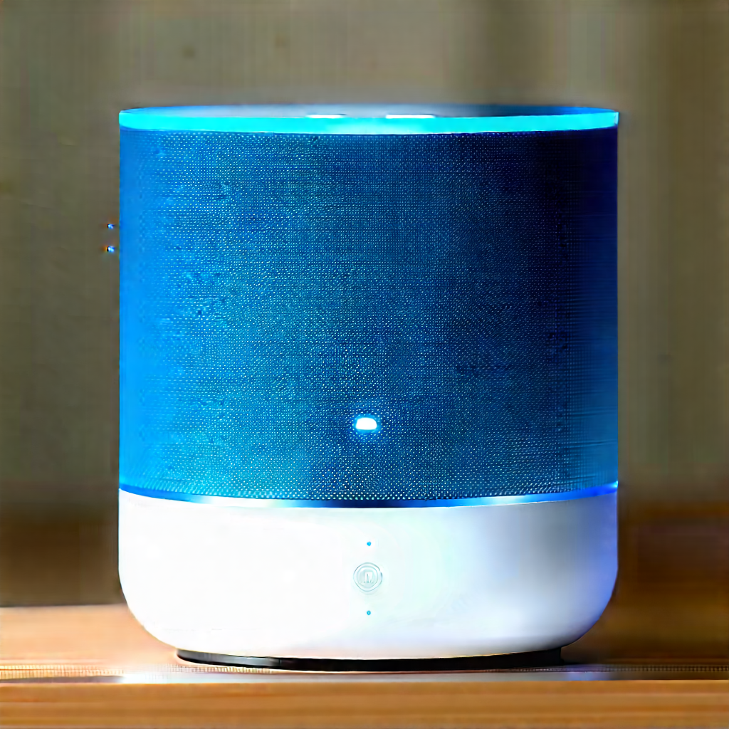 Smart Home Device With (digital:1.29) Artwork With Small Blue