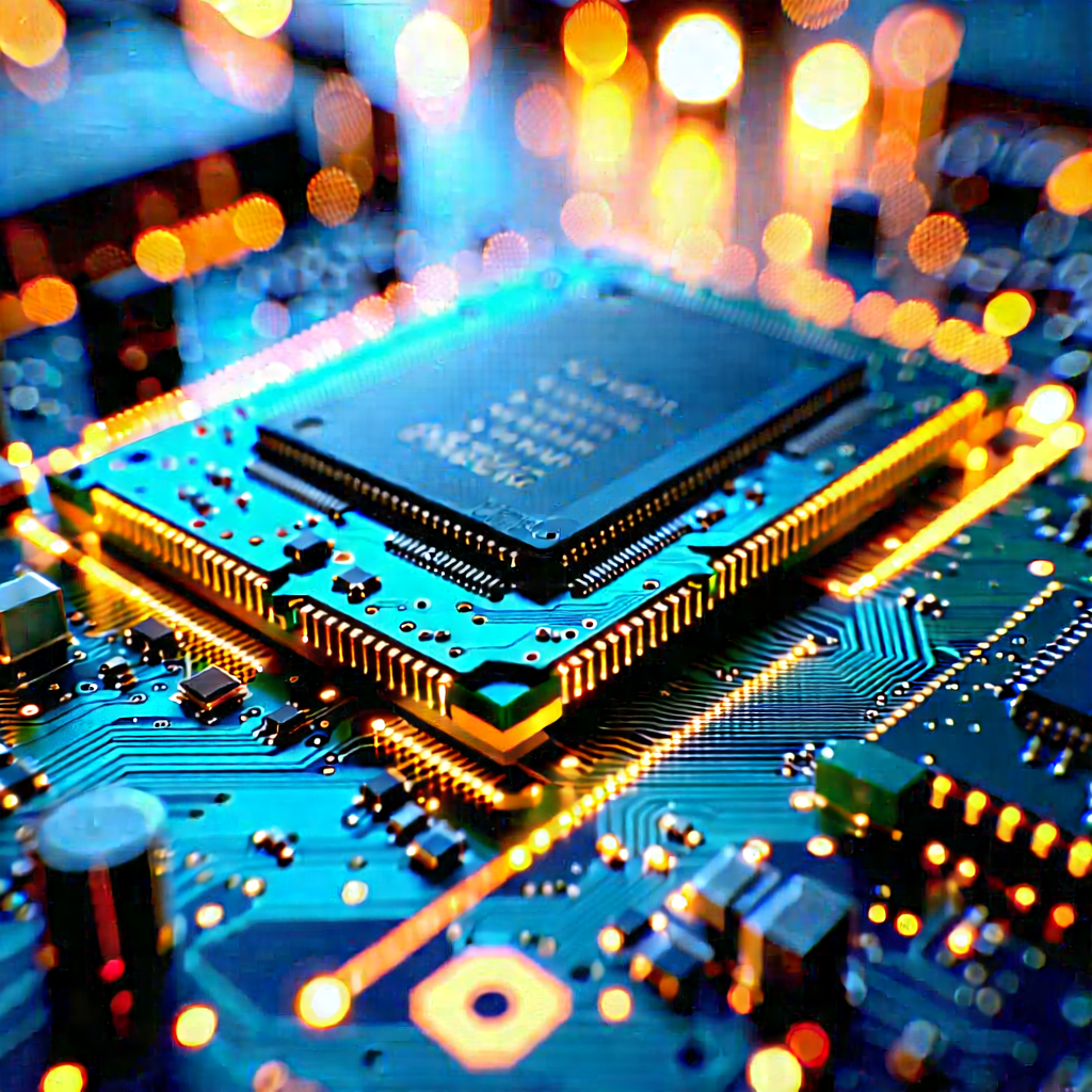 Close-up Of Memory Module With Close-up Computer