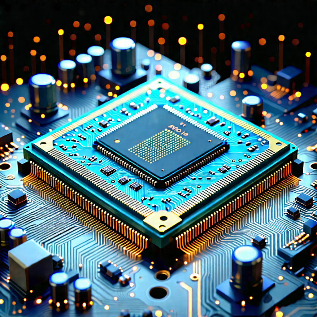 Close-up of microprocessor