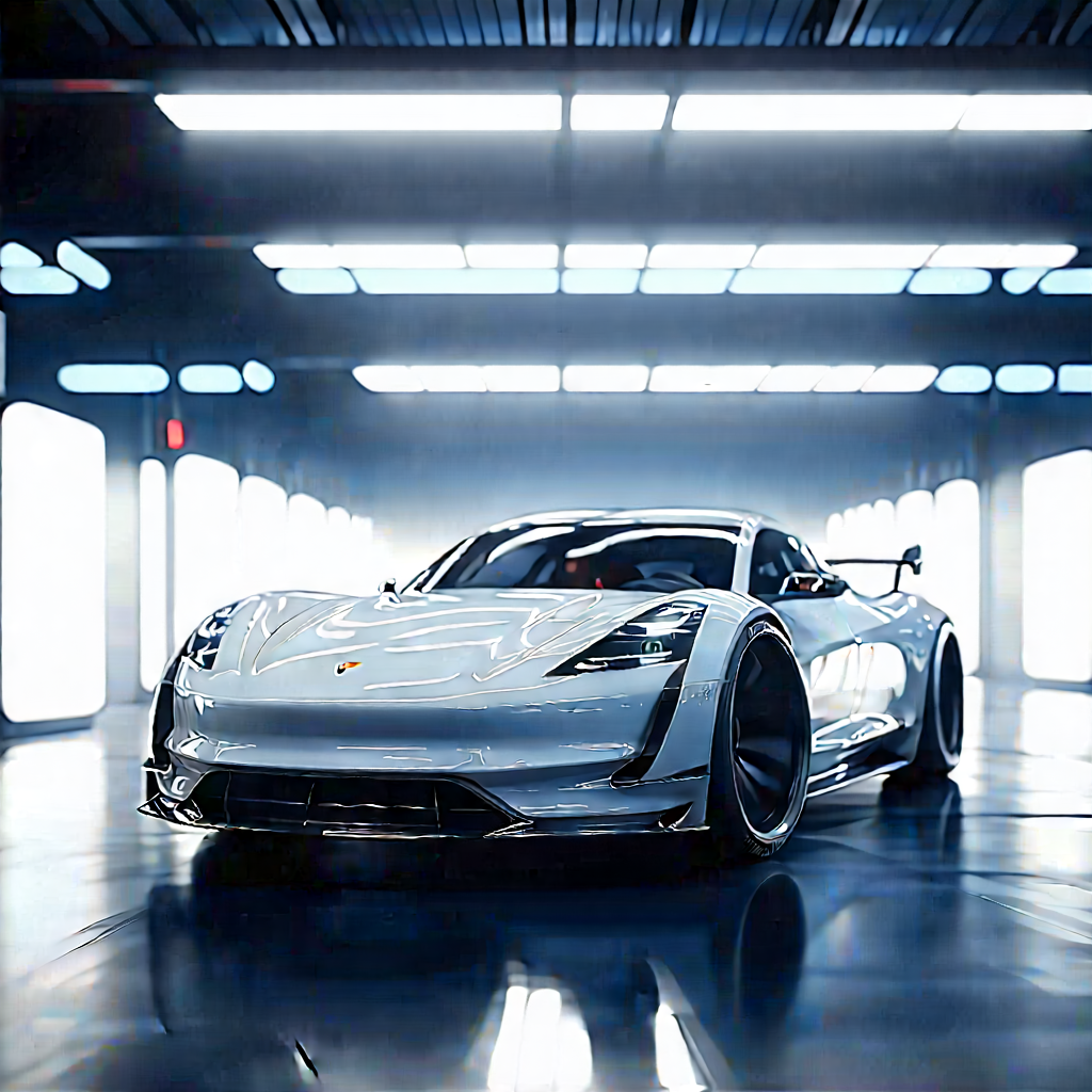 Automotive Technology In Manufacturing Facility With White Sports