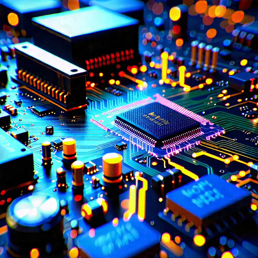 Close-up of electronic circuit