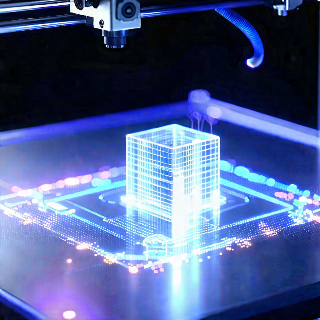 3d printer with holographic projection