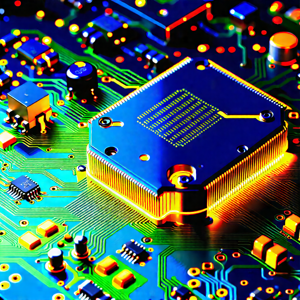 Close-up of electronic circuit
